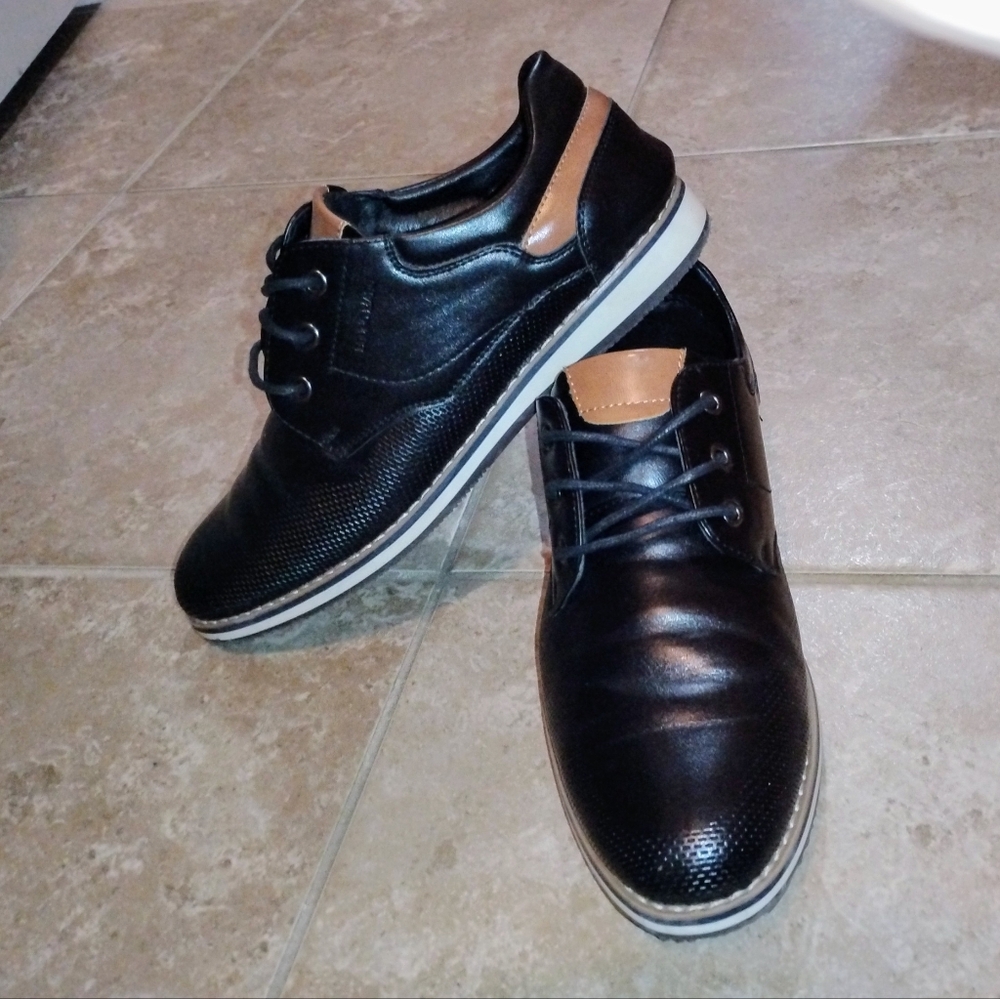 Bruno Marc Boys' Handsome Smart Black Oxford Shoes Sz.5
